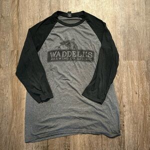 WADDELLS BREWING CO BASEBALL TEE (L)